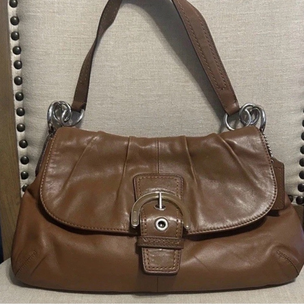 Coach Y2K Vintage Large Pleated SoHo Buckle Flap Shoulder Bag, No E1173-F17217